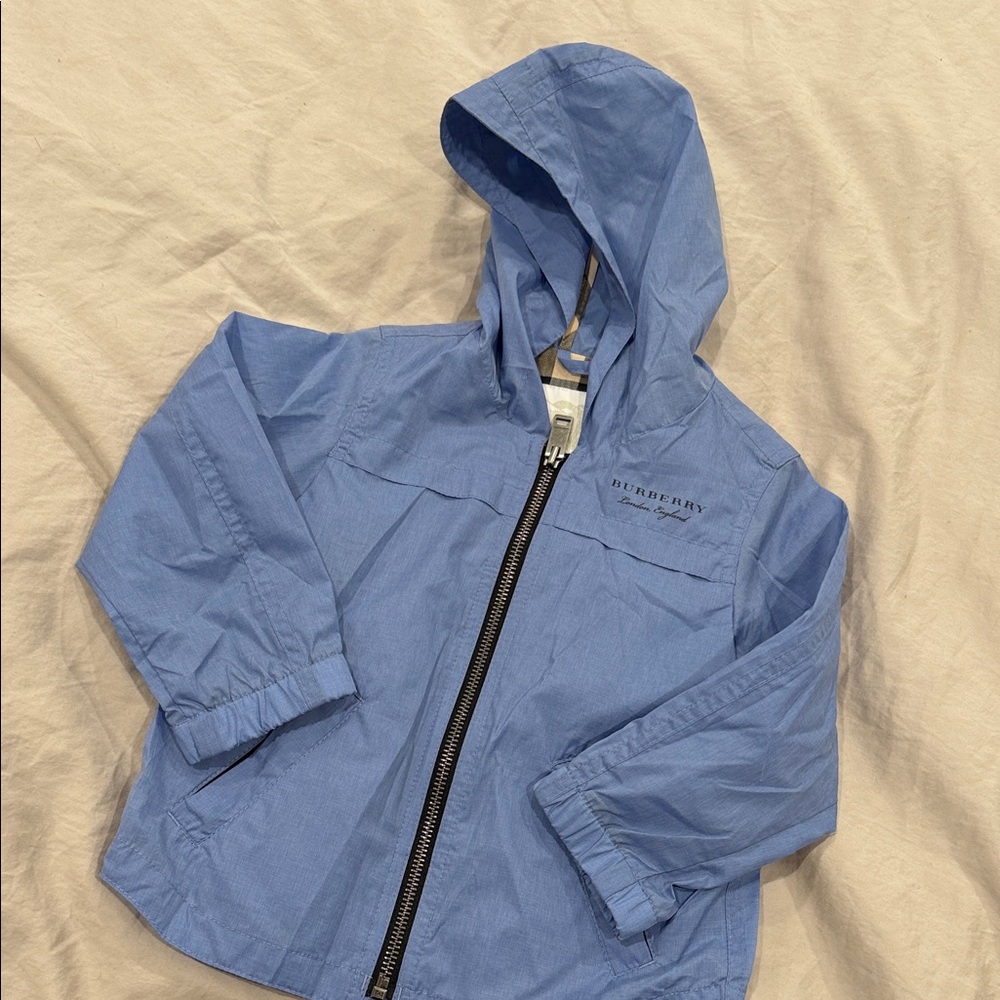 Burberry Kids Light Blue Raincoat